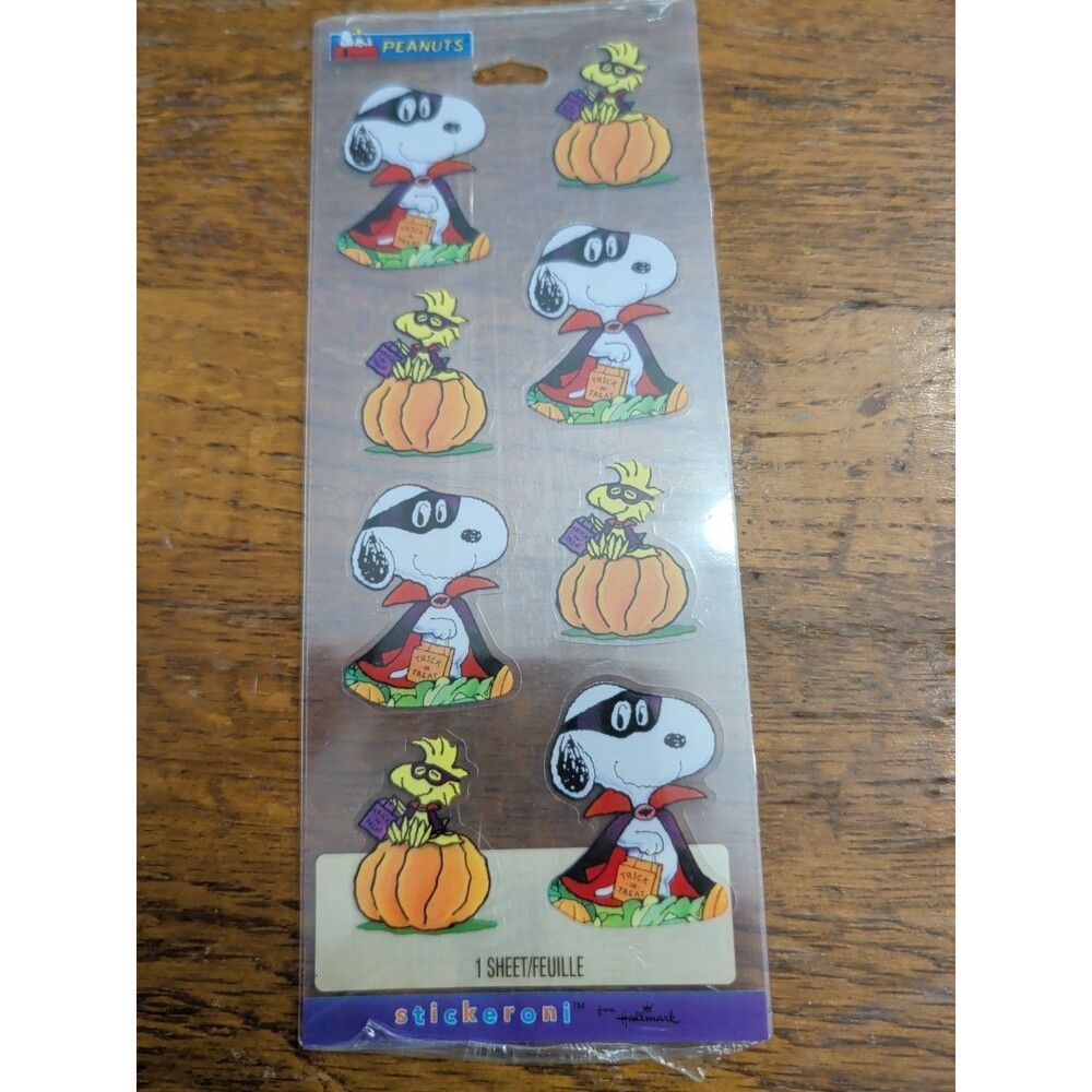 Stickeroni from Hallmark-Peanuts with Halloween Theme of Snoopy & Woodstock